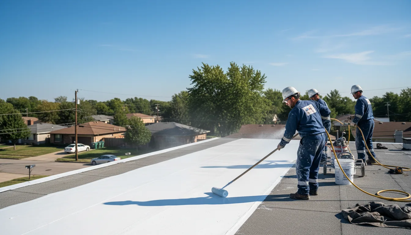 Commercial roof coating in Lee, IL near me